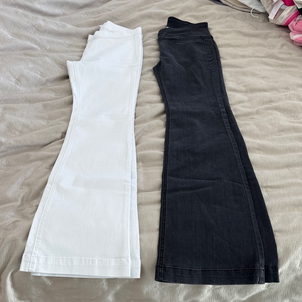 Stylish Black and White Flare Jeans for Women